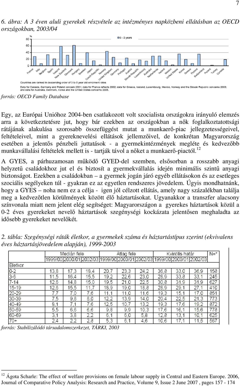 jellegzetességeivel, feltételeivel, mint a gyereknevelési ellátások jellemzőivel, de konkrétan Magyarország esetében a jelentős pénzbeli juttatások - a gyermekintézmények megléte és kedvezőbb