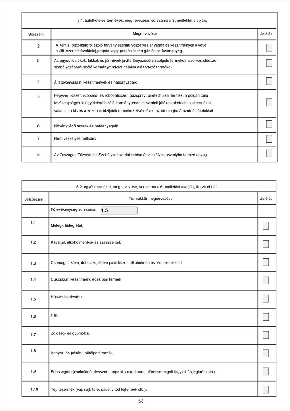 Az egyes festékek, lakkok és járművek javító fényezésére szolgáló termékek szerves oldószer szabályozásáról szóló kormányrendelet hatálya alá tartozó termékek 4 Állatgyógyászati készítmények és