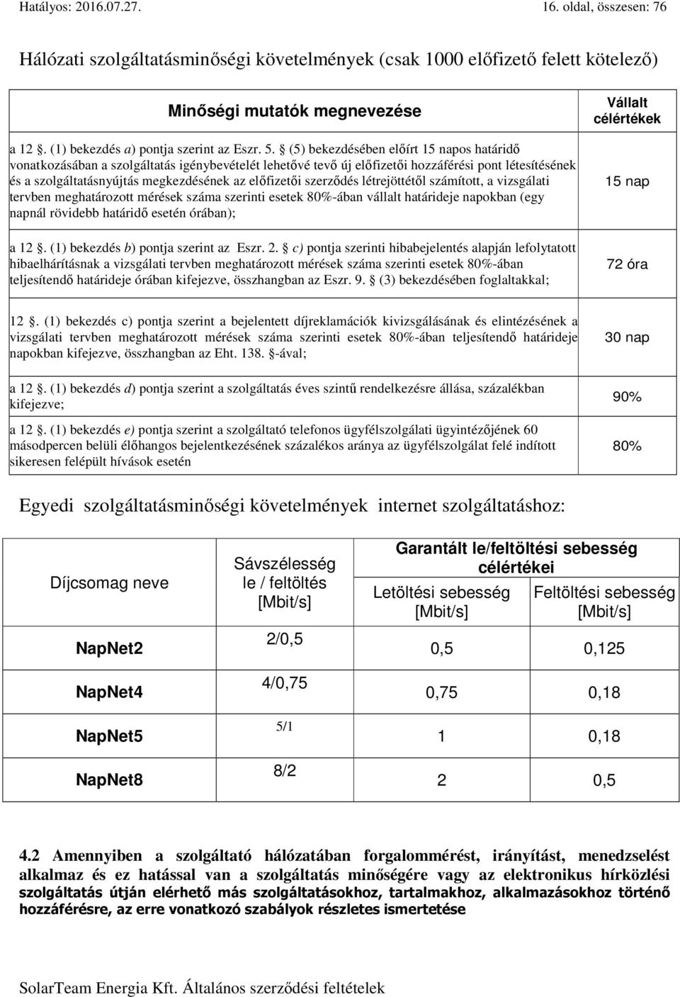 (5) bekezdésében előírt 15 napos határidő vonatkozásában a szolgáltatás igénybevételét lehetővé tevő új előfizetői hozzáférési pont létesítésének és a szolgáltatásnyújtás megkezdésének az előfizetői