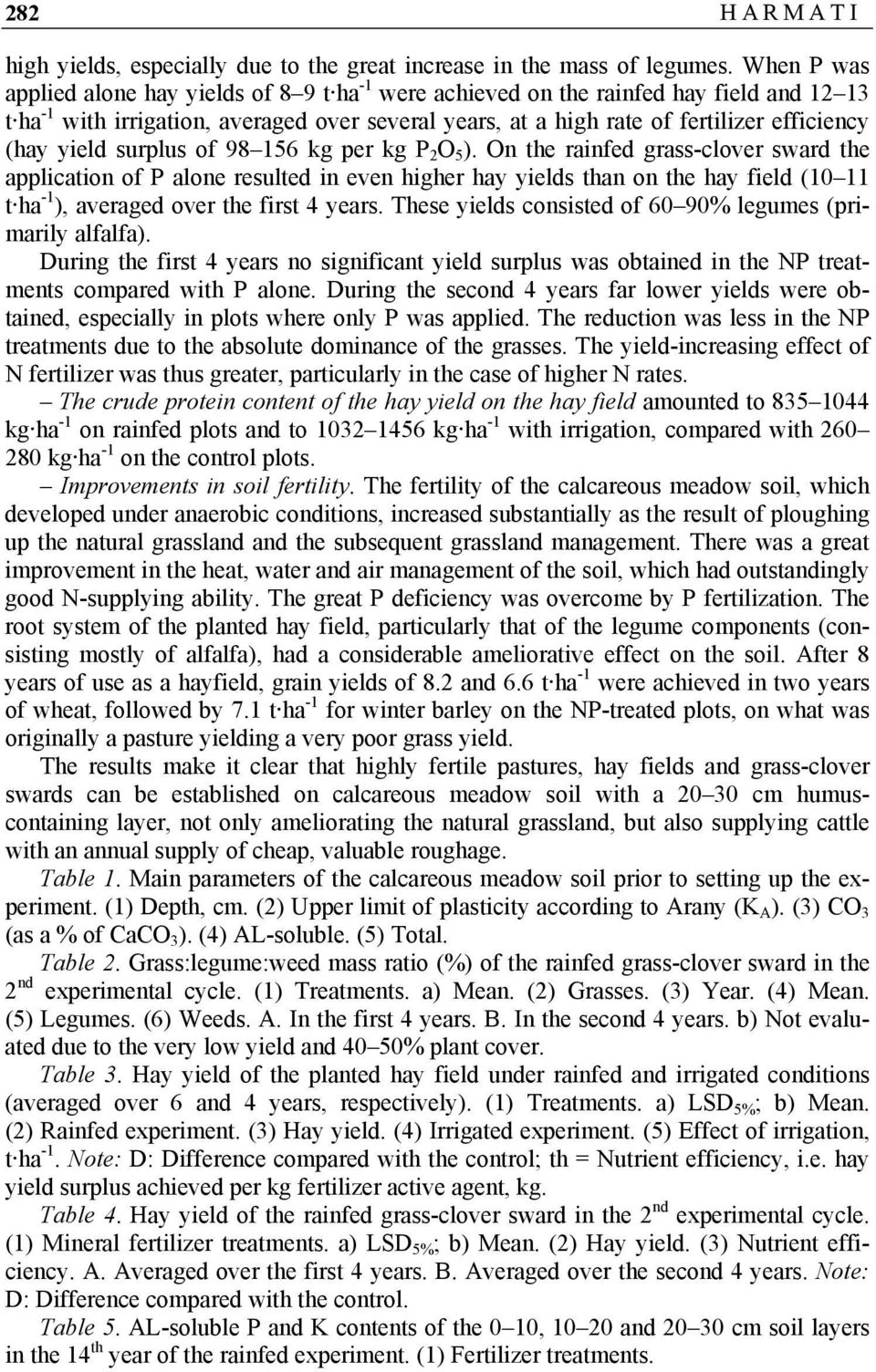 yield surplus of 98 156 kg per kg P 2 O 5 ).