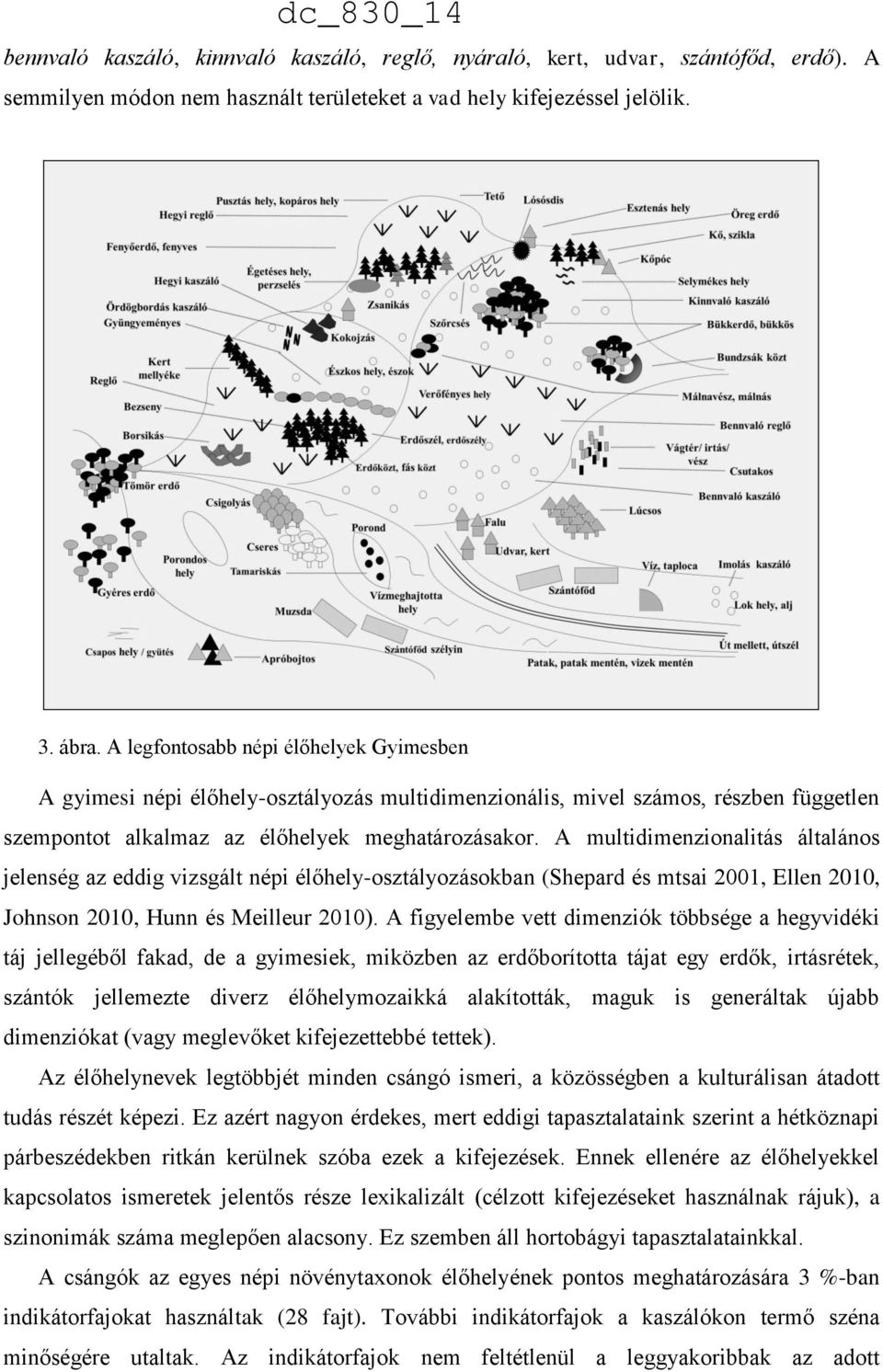 A multidimenzionalitás általános jelenség az eddig vizsgált népi élőhely-osztályozásokban (Shepard és mtsai 2001, Ellen 2010, Johnson 2010, Hunn és Meilleur 2010).