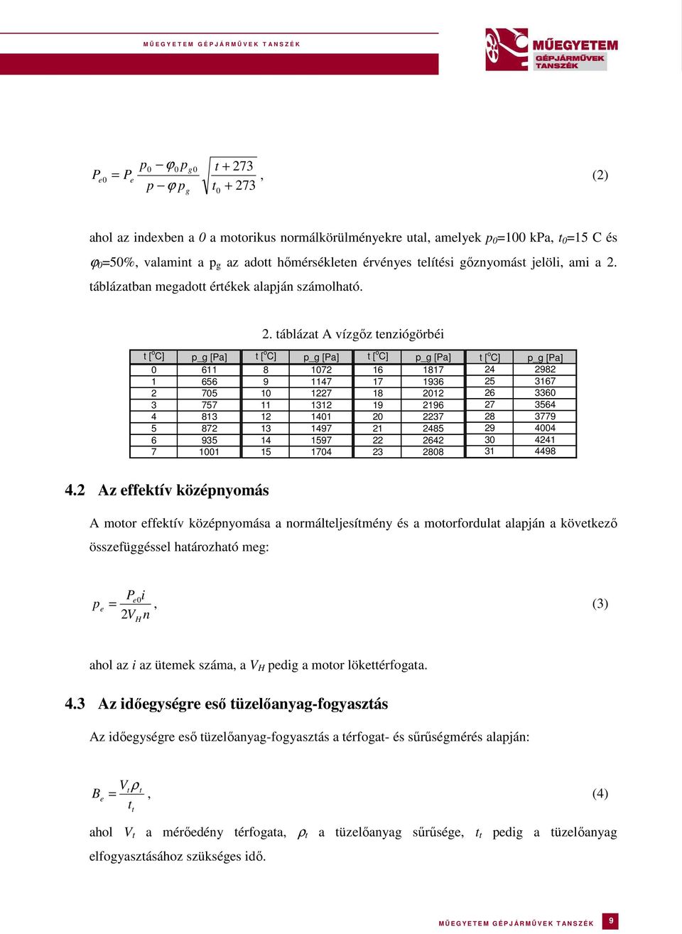 táblázatban megadott értékek alapján számolható. 2.