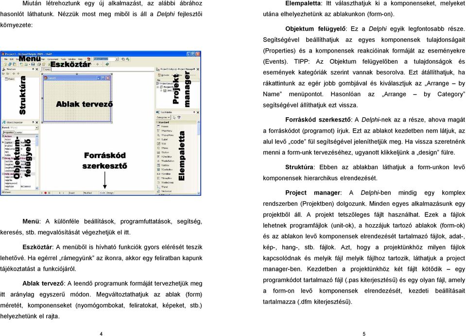 megvalósítását végezhetjük el itt. Eszköztár: A menüből is hívható funkciók gyors elérését teszik lehetővé. Ha egérrel rámegyünk az ikonra, akkor egy feliratban kapunk tájékoztatást a funkciójáról.