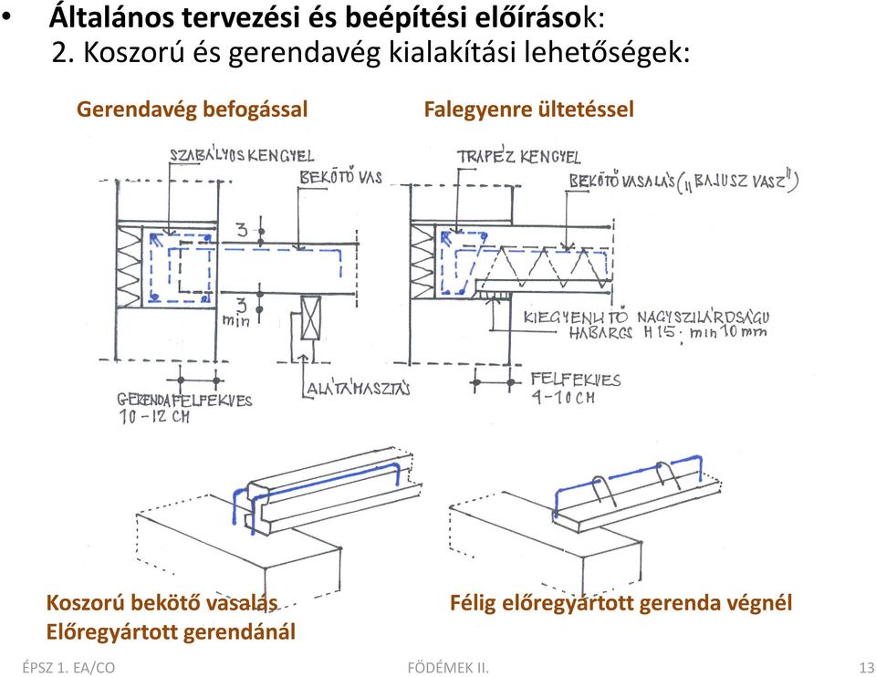 ÃpÃletszerkezettan 1 fÃdÃmek ii. hagyomÃnyos fÃdÃmek, gerendÃs ...