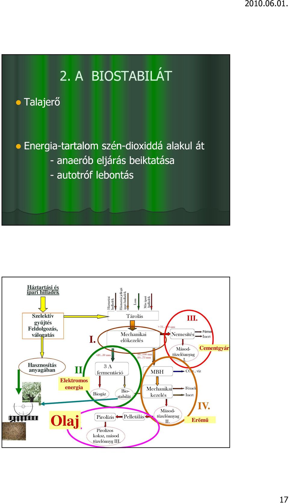 Feldolgozás, válogatás Hasznosítás anyagában II