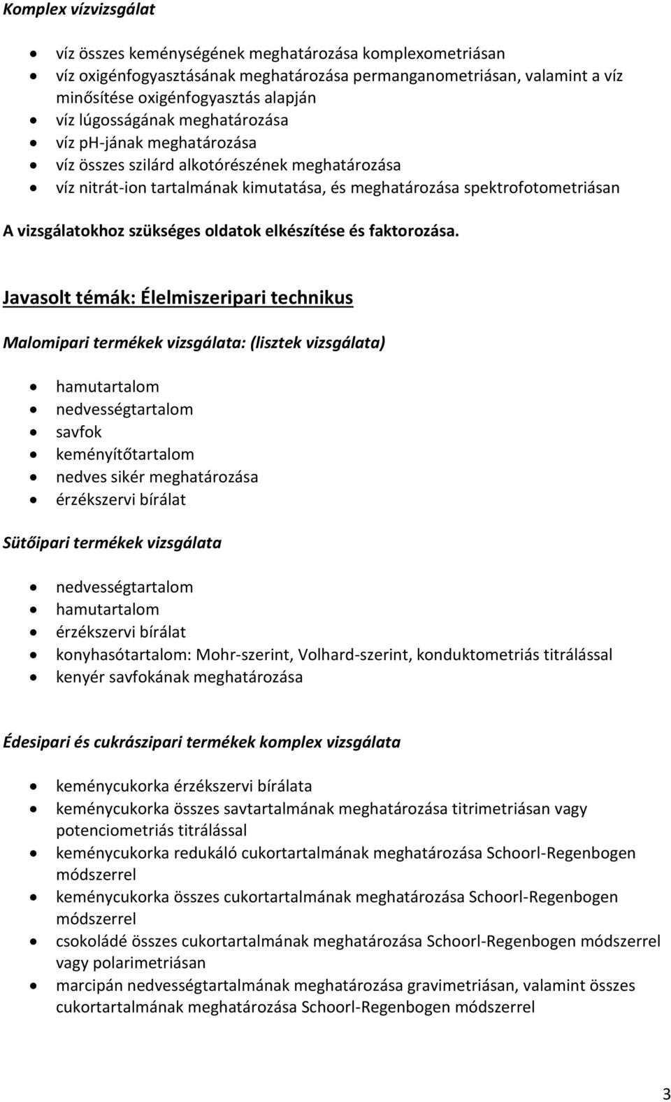 szükséges oldatok elkészítése és faktorozása.