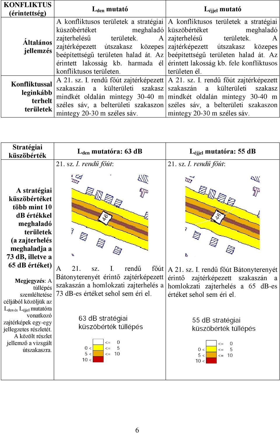 Az beépítettségű területen halad át. Az érintett lakosság kb. harmada él érintett lakosság kb. fele konfliktusos konfliktusos területen. területen él. A 21. sz. I.