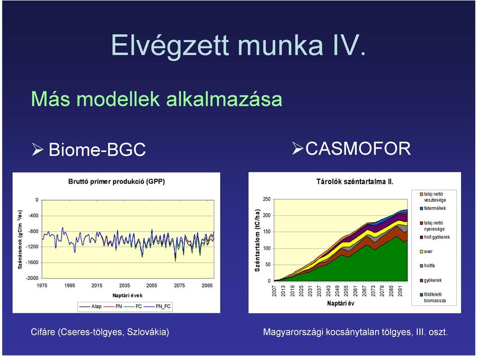 gyökerek avar holtfa -2 1975 1995 215 235 255 275 295 Naptári évek Alap FN FC FN_FC 27 213 219 225 231 237 243 249 255 261