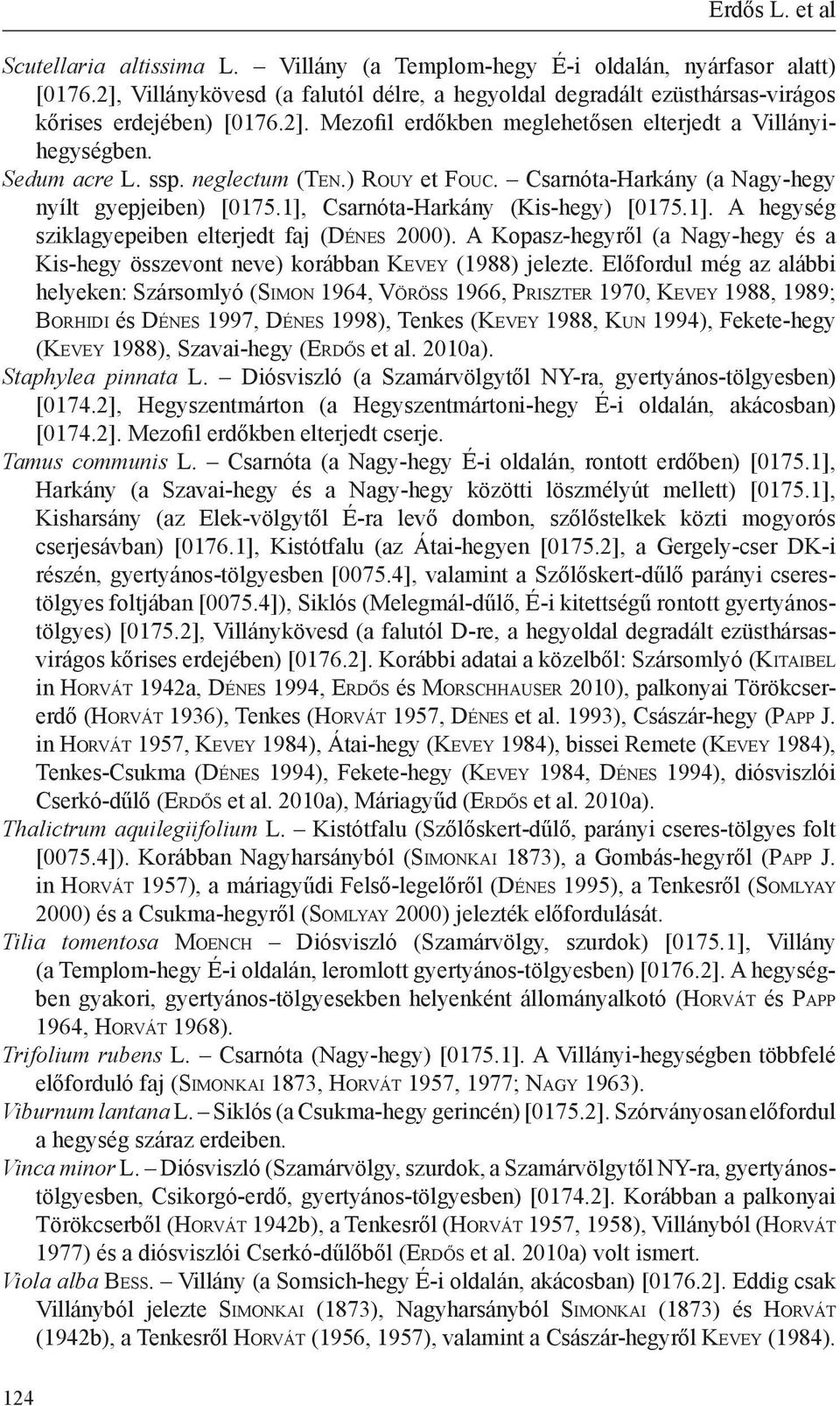 neglectum (Te n.) Ro u y et Fo u c. Csarnóta-Harkány (a Nagy-hegy nyílt gyepjeiben) [0175.1], Csarnóta-Harkány (Kis-hegy) [0175.1]. A hegység sziklagyepeiben elterjedt faj (Dé n e s 2000).