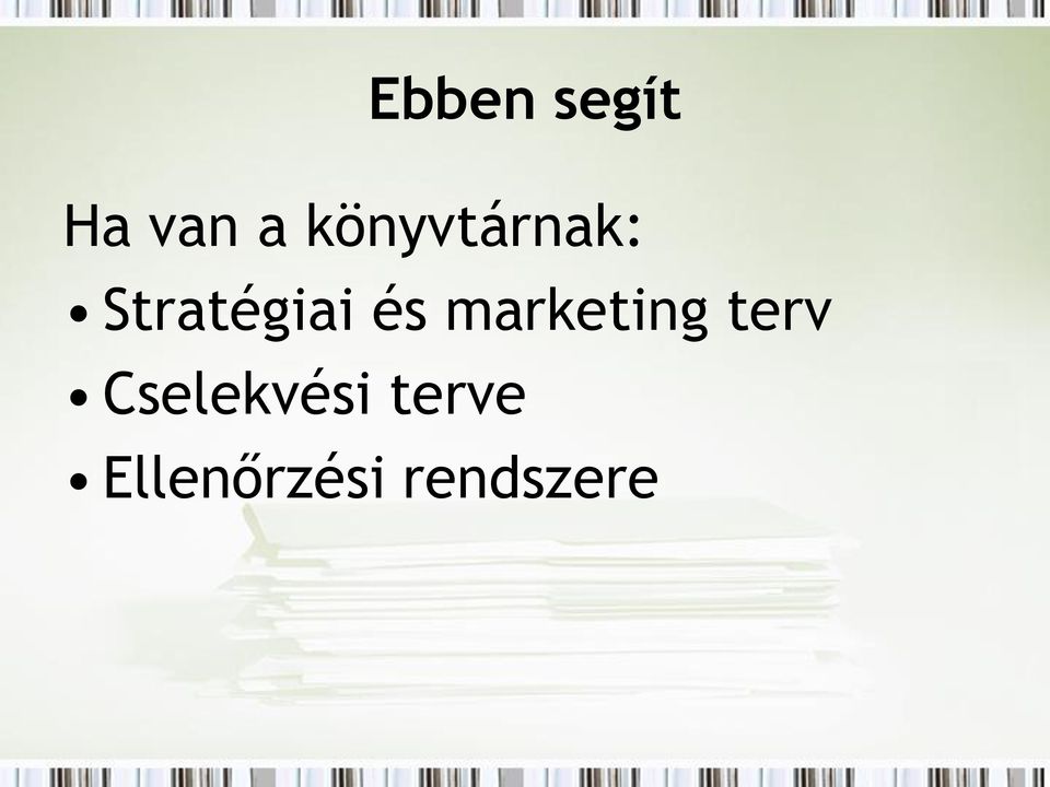 és marketing terv