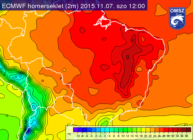 ECMWF térképes előrejelzések Rendelkezésre állnak a világ minden részére egyrészt a meteorológusok számára