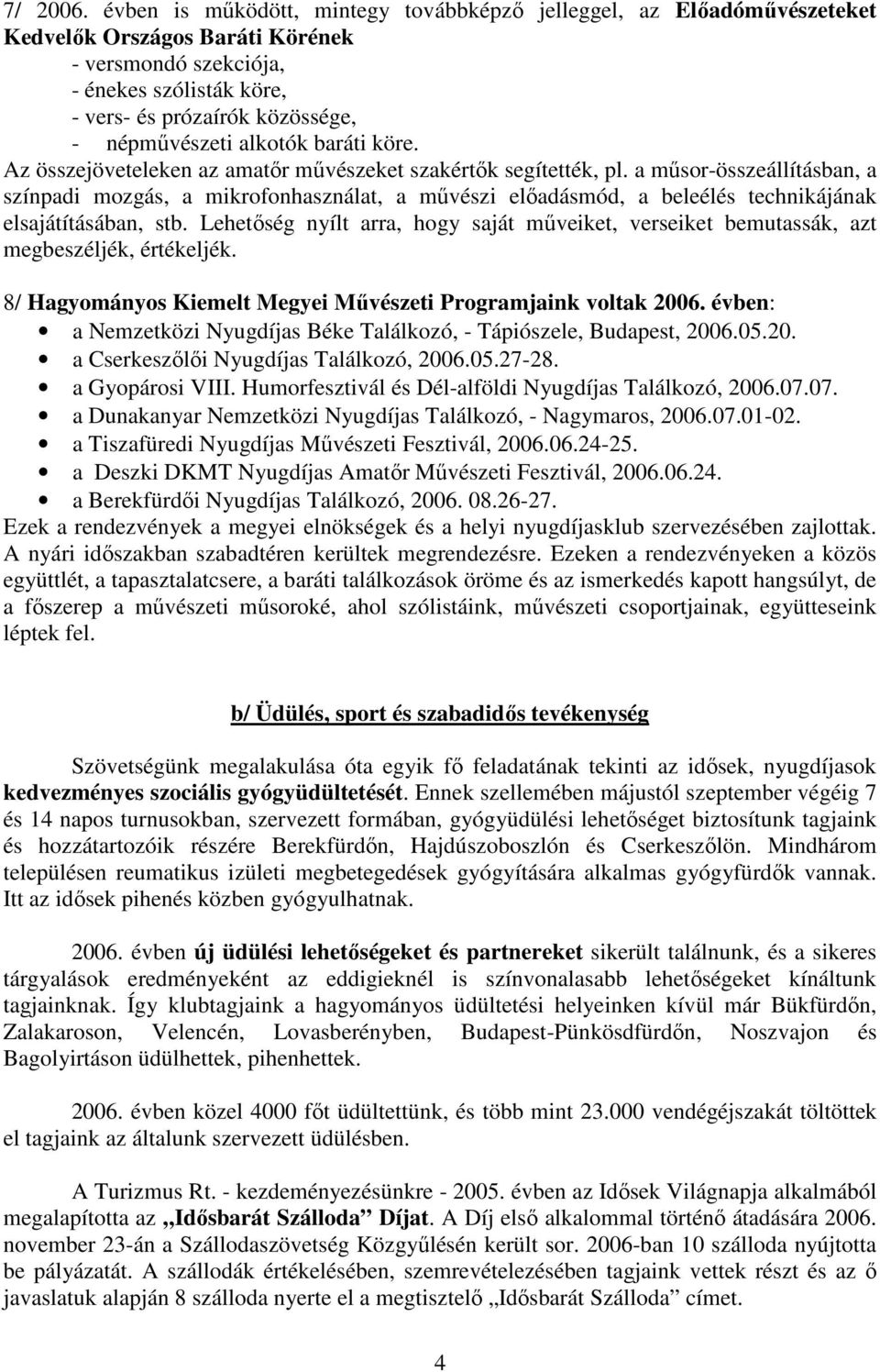 alkotók baráti köre. Az összejöveteleken az amatır mővészeket szakértık segítették, pl.