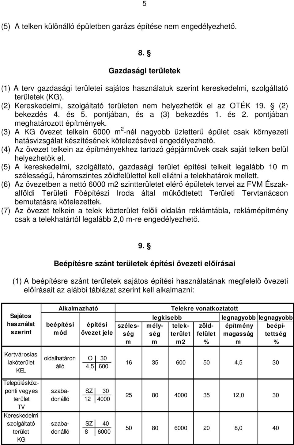 (3) A KG övezet telkein 6000 m 2 -nél nagyobb üzletterű épület csak környezeti hatásvizsgálat készítésének kötelezésével engedélyezhető.