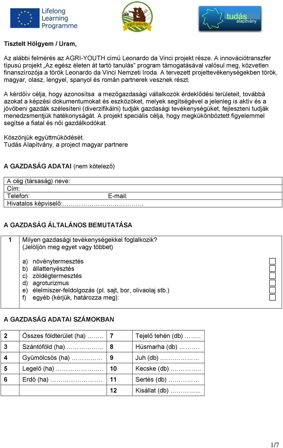 A tervezett projettevékenységekben török, magyar, olasz, lengyel, spanyol és román partnerek vesznek részt.