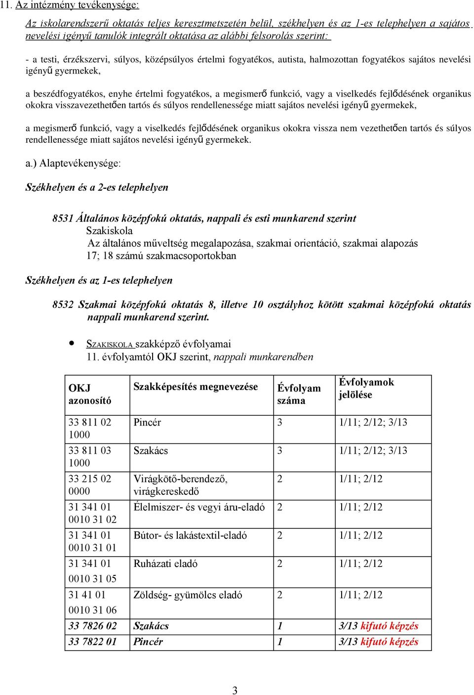 funkció, vagy a viselkedés fejlő désének organikus okokra visszavezethetően tartós és súlyos rendellenessége miatt sajátos nevelési igény ű gyermekek, a megismer ő funkció, vagy a viselkedés