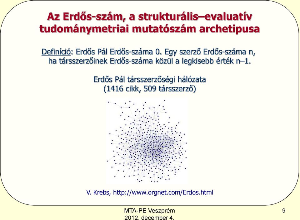 Egy szerző Erdős-száma n, ha társszerzőinek Erdős-száma közül a legkisebb