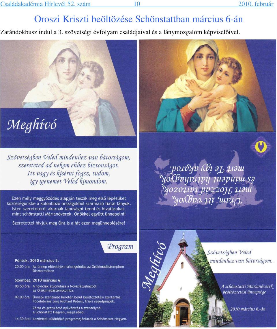 március 6-án Zarándokbusz indul a 3.