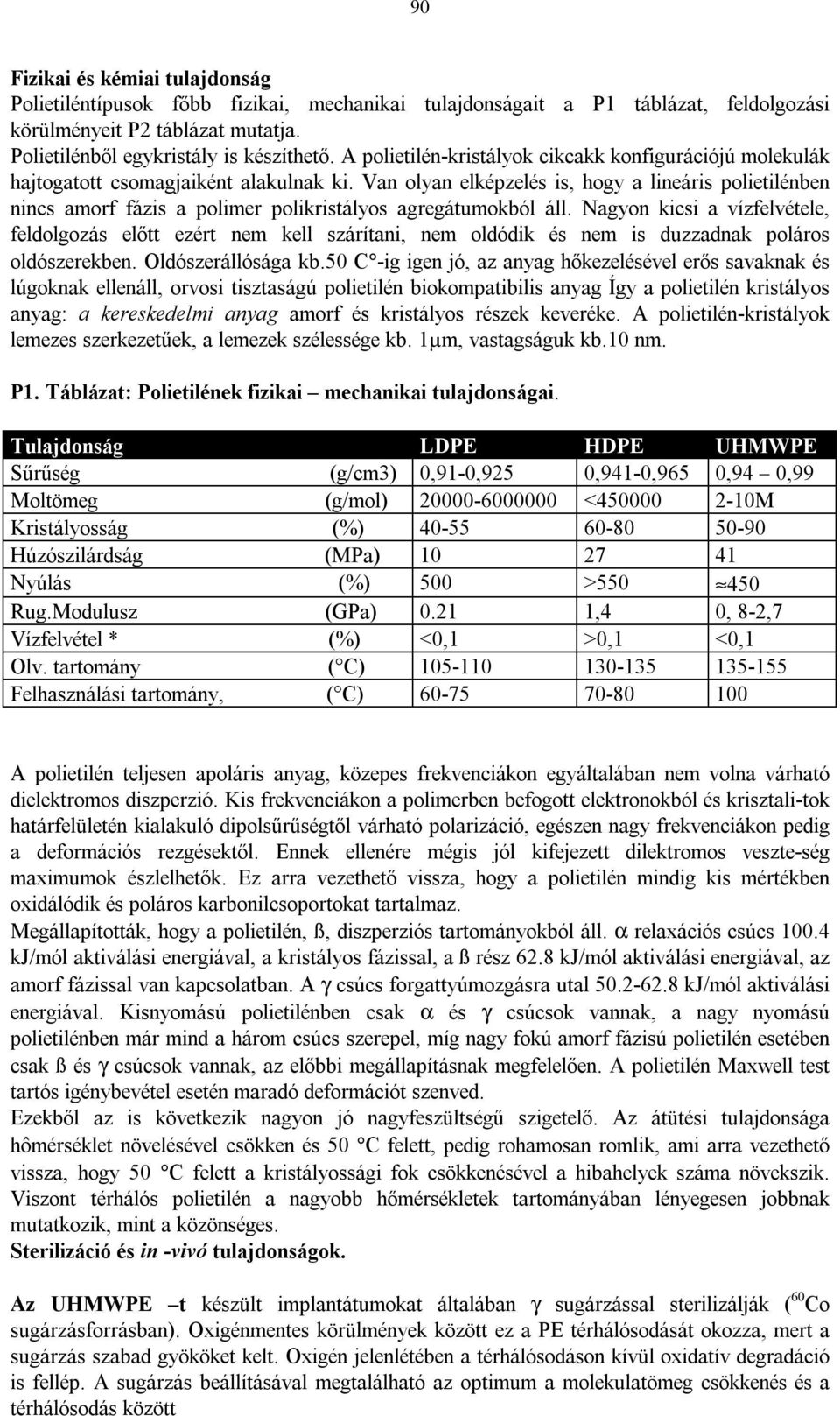 Va olya elképzelés is, hogy a lieáris polietilébe ics amorf fázis a polimer polikristályos agregátumokból áll.