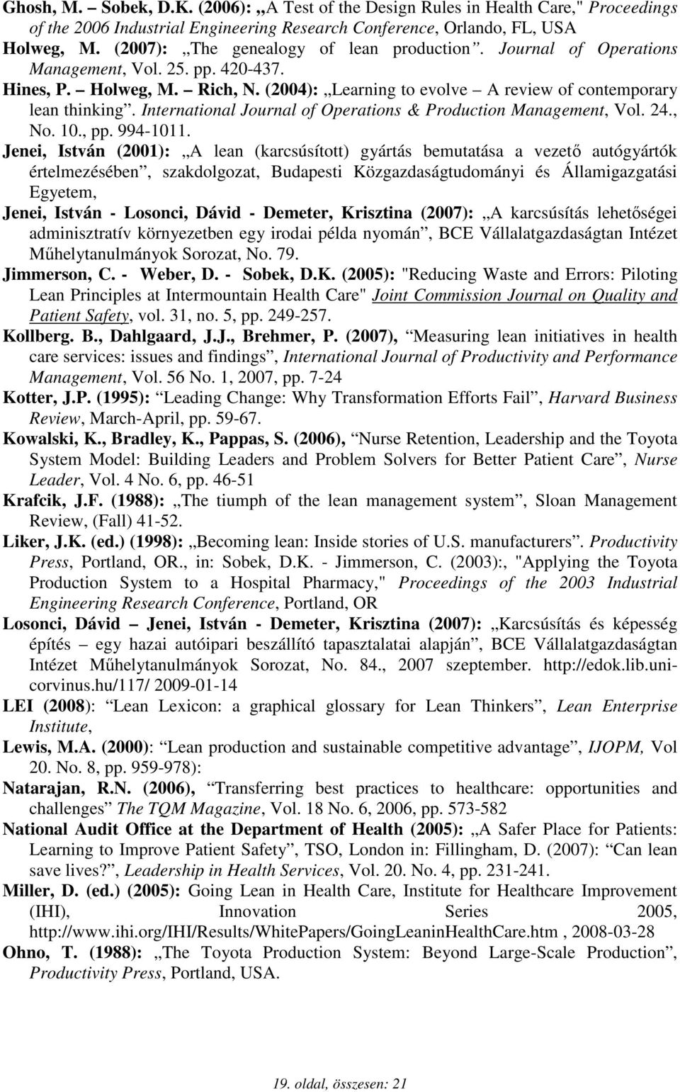 International Journal of Operations & Production Management, Vol. 24., No. 10., pp. 994-1011.