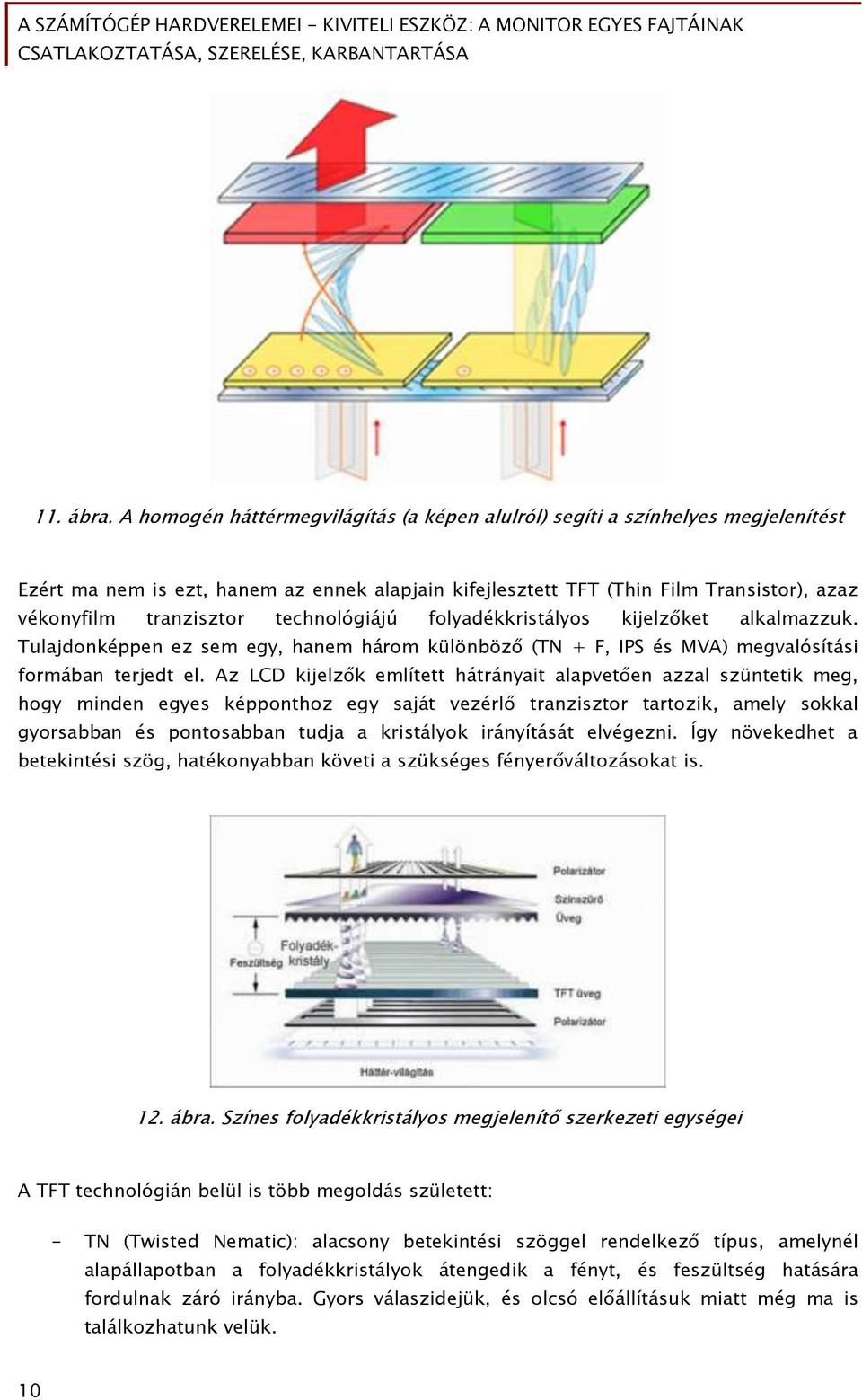 technológiájú folyadékkristályos kijelzőket alkalmazzuk. Tulajdonképpen ez sem egy, hanem három különböző (TN + F, IPS és MVA) megvalósítási formában terjedt el.