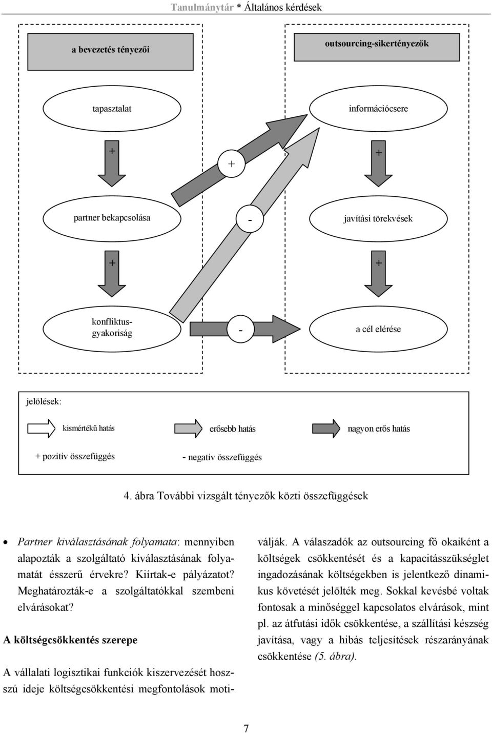 ábra További vizsgált tényezők közti összefüggések Partner kiválasztásának folyamata: mennyiben alapozták a szolgáltató kiválasztásának folyamatát ésszerű érvekre? Kiírtak-e pályázatot?