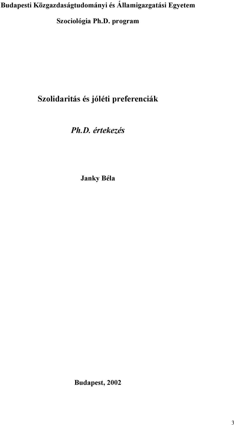 program Szolidaritás és jóléti