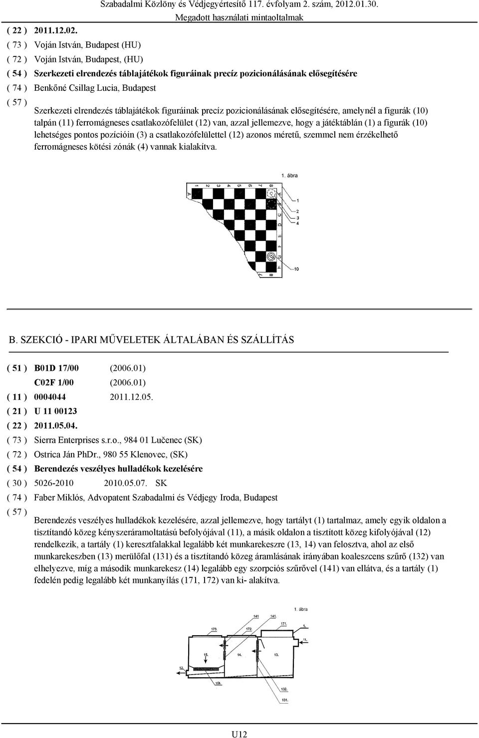 Védjegyértesítő 117. évfolyam 2. szám, 2012.01.30.