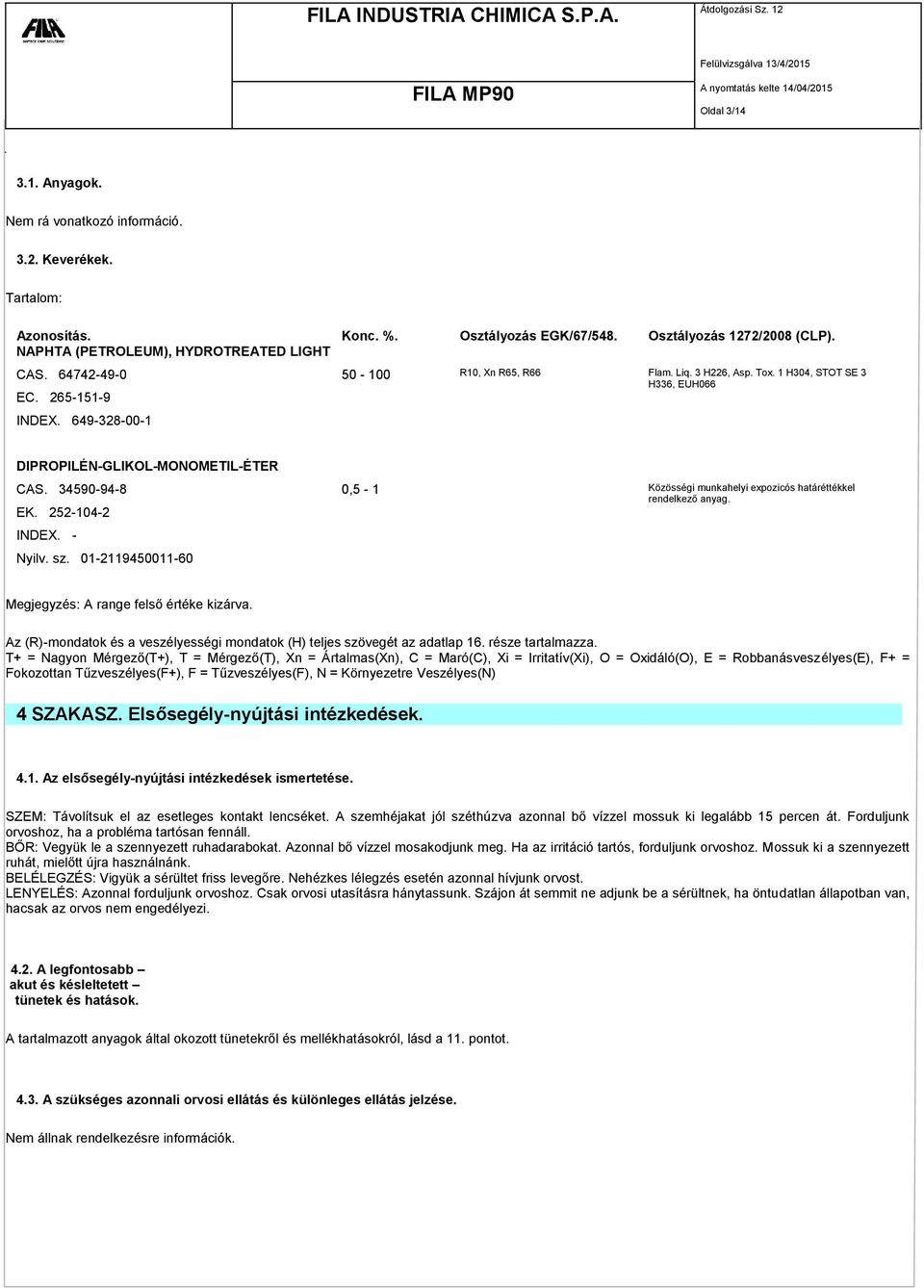 34590-94-8 0,5-1 Közösségi munkahelyi expozicós határéttékkel rendelkező anyag. EK. 252-104-2 INDEX. - Nyilv. sz. 01-2119450011-60 Megjegyzés: A range felső értéke kizárva.