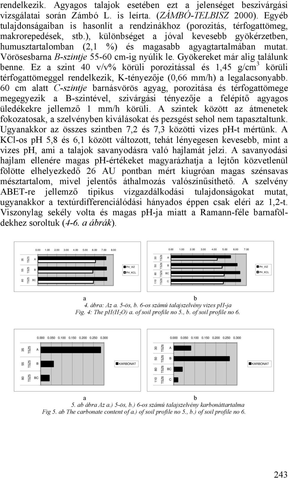 ), különbséget a jóval kevesebb gyökérzetben, humusztartalomban (2,1 %) és magasabb agyagtartalmában mutat. Vörösesbarna B-szintje 55-60 cm-ig nyúlik le. Gyökereket már alig találunk benne.