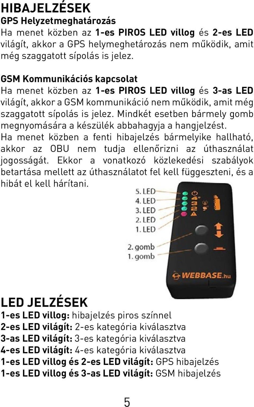 szaggatott sípolás is jelez. Mindkét 2-es LED esetben világít: bármely 2-es kategória gomb kiválasztva megnyomására a készülék abbahagyja 3-as LED világít: a hangjelzést.