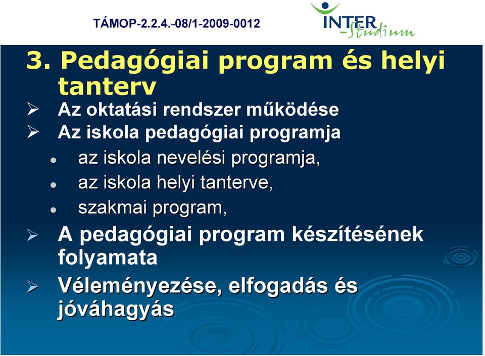 iskola pedagógiai programja az iskola nevelési programja, az iskola