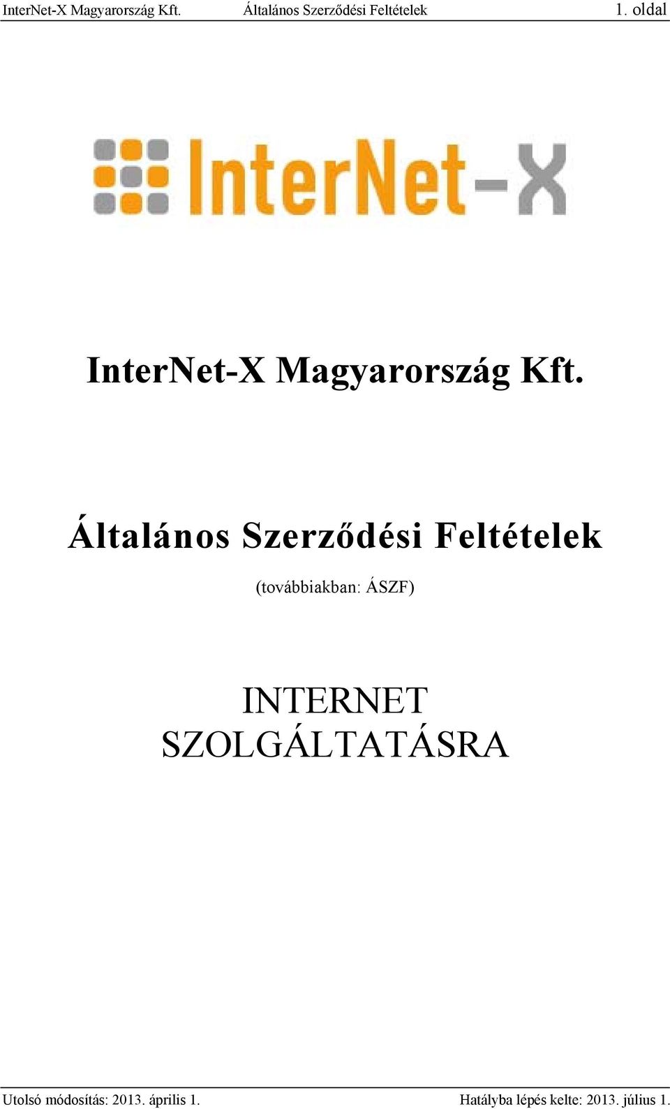 oldal  Általános Szerződési Feltételek