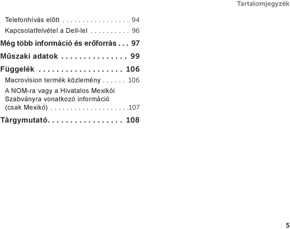 .. 106 Macrovision termék közlemény.