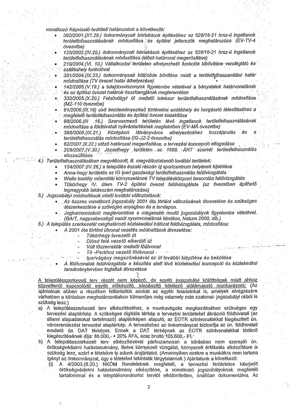 2002.(V.25.) önkormányzati bérlakások éplléséhez az 528/16-21 hrsz-ú ingatlanok. tero/ette/haszná/ásának módosítása (e/őzö határozat megerősítése) 219/2004.(V/. 10.