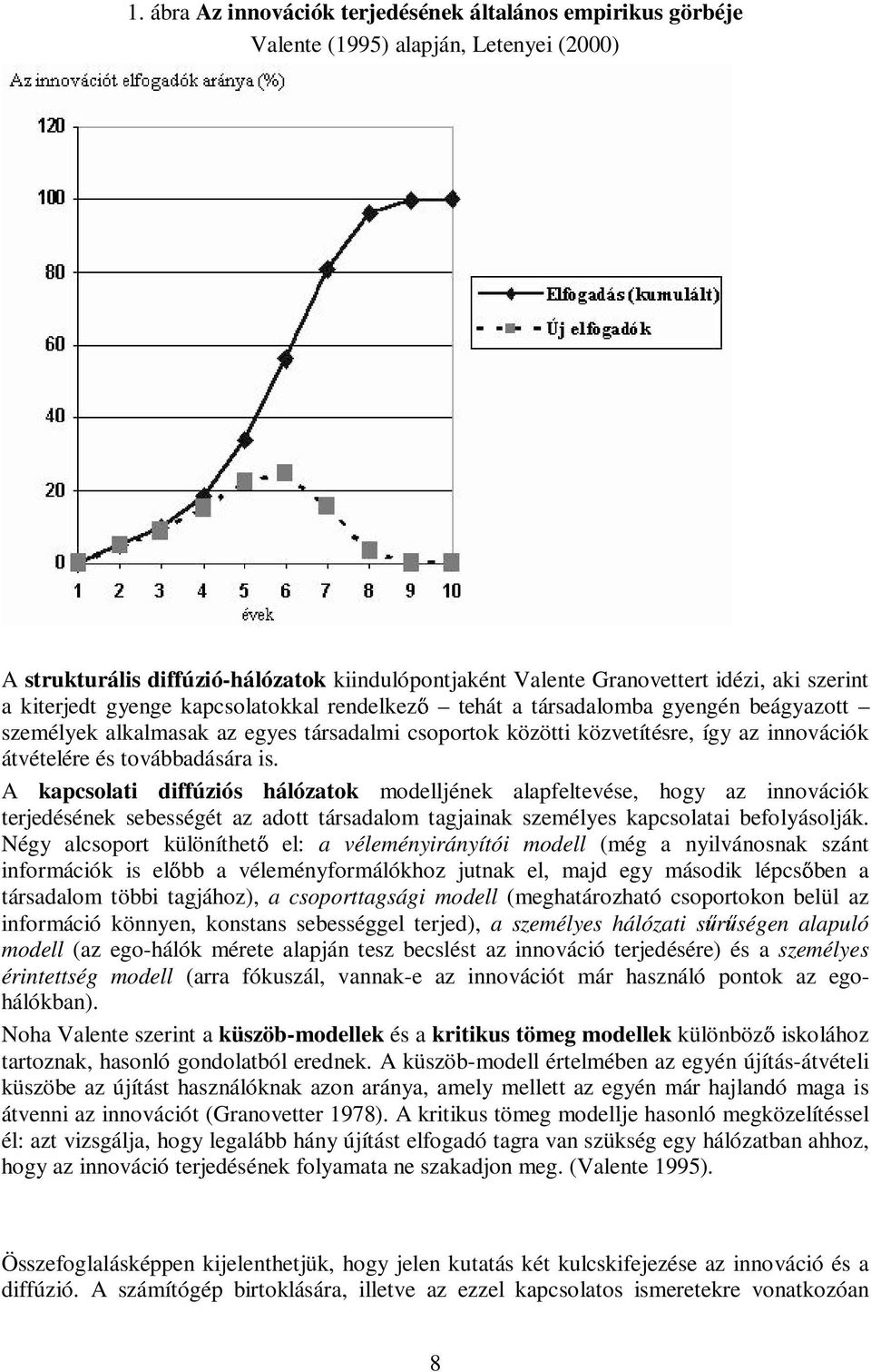 továbbadására is. A kapcsolati diffúziós hálózatok modelljének alapfeltevése, hogy az innovációk terjedésének sebességét az adott társadalom tagjainak személyes kapcsolatai befolyásolják.