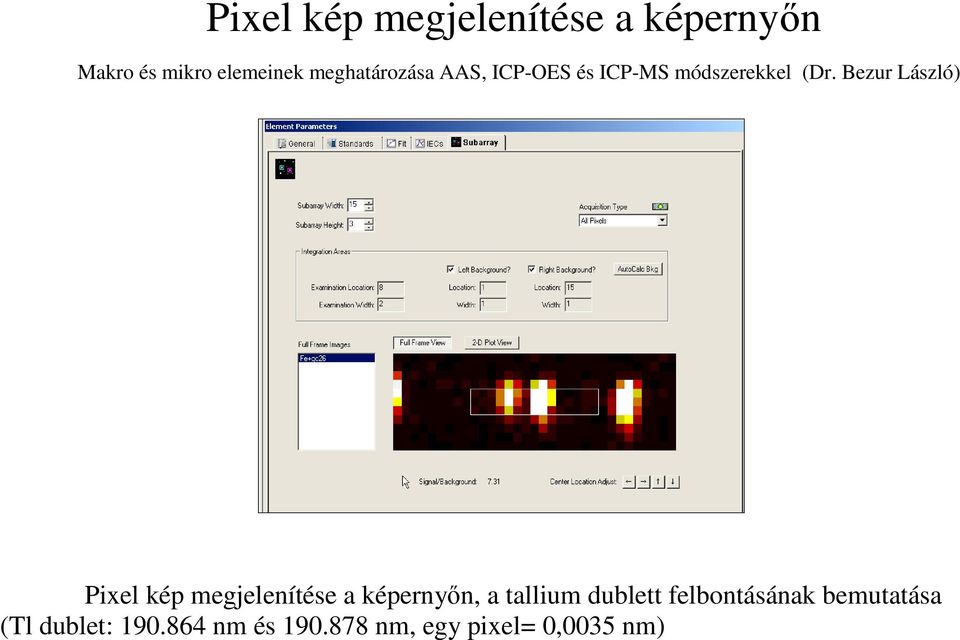 dublett felbntásának bemutatása (Tl dublet: