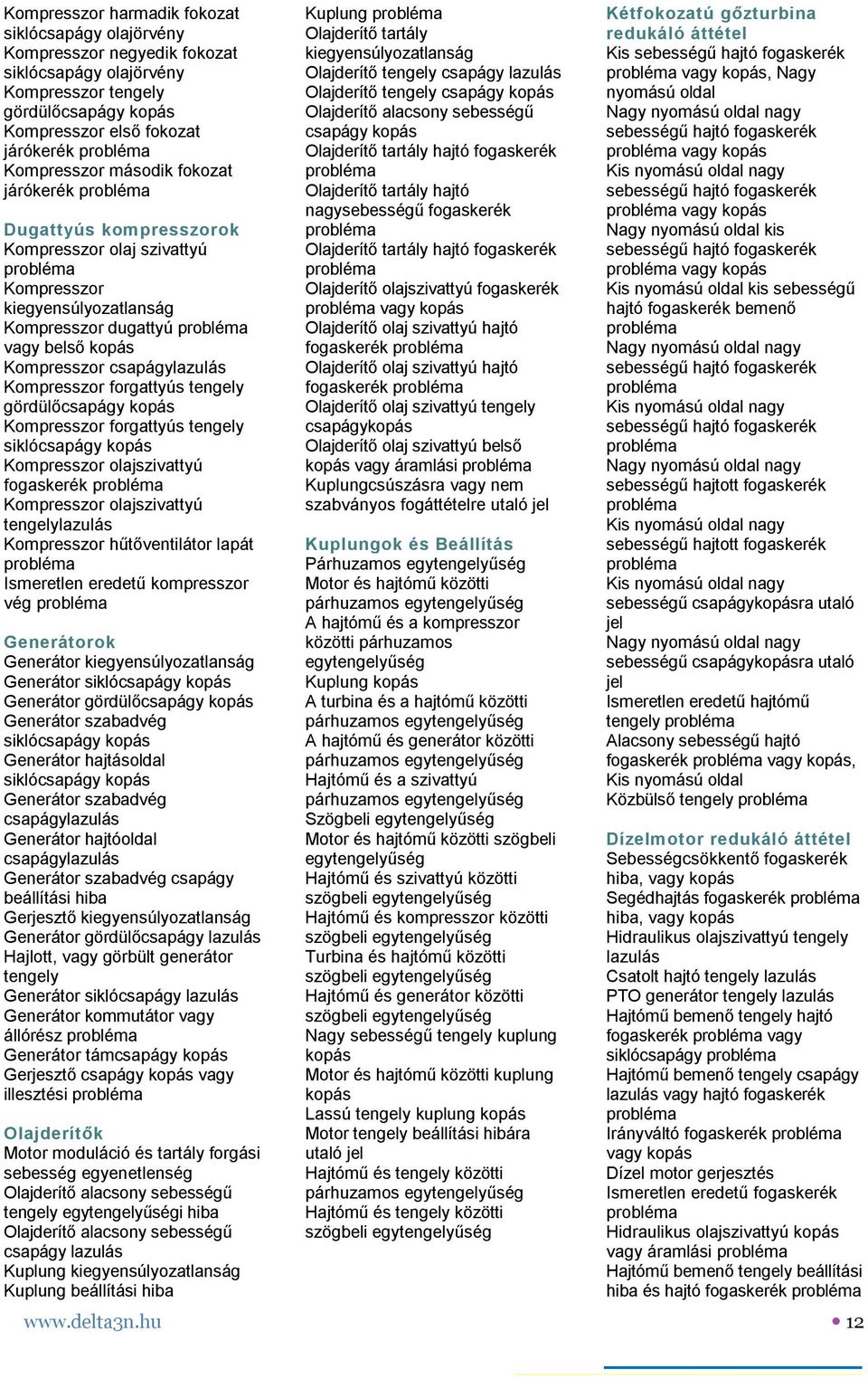 forgattyús tengely siklócsapágy Kompresszor olajszivattyú fogaskerék Kompresszor olajszivattyú tengely Kompresszor hűtőventilátor lapát Ismeretlen eredetű kompresszor vég Generátorok Generátor