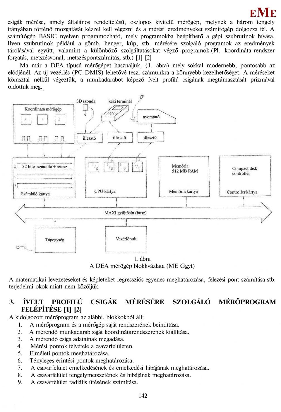 mérésére szolgáló programok az eredmények tárolásával együtt, valamint a különböző szolgáltatásokat végző programok.(pl. koordináta-rendszer forgatás, metszésvonal, metszéspontszámítás, stb.