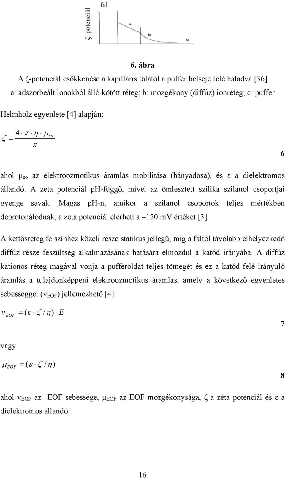 A zeta potenciál ph-függő, mivel az ömlesztett szilika szilanol csoportjai gyenge savak.