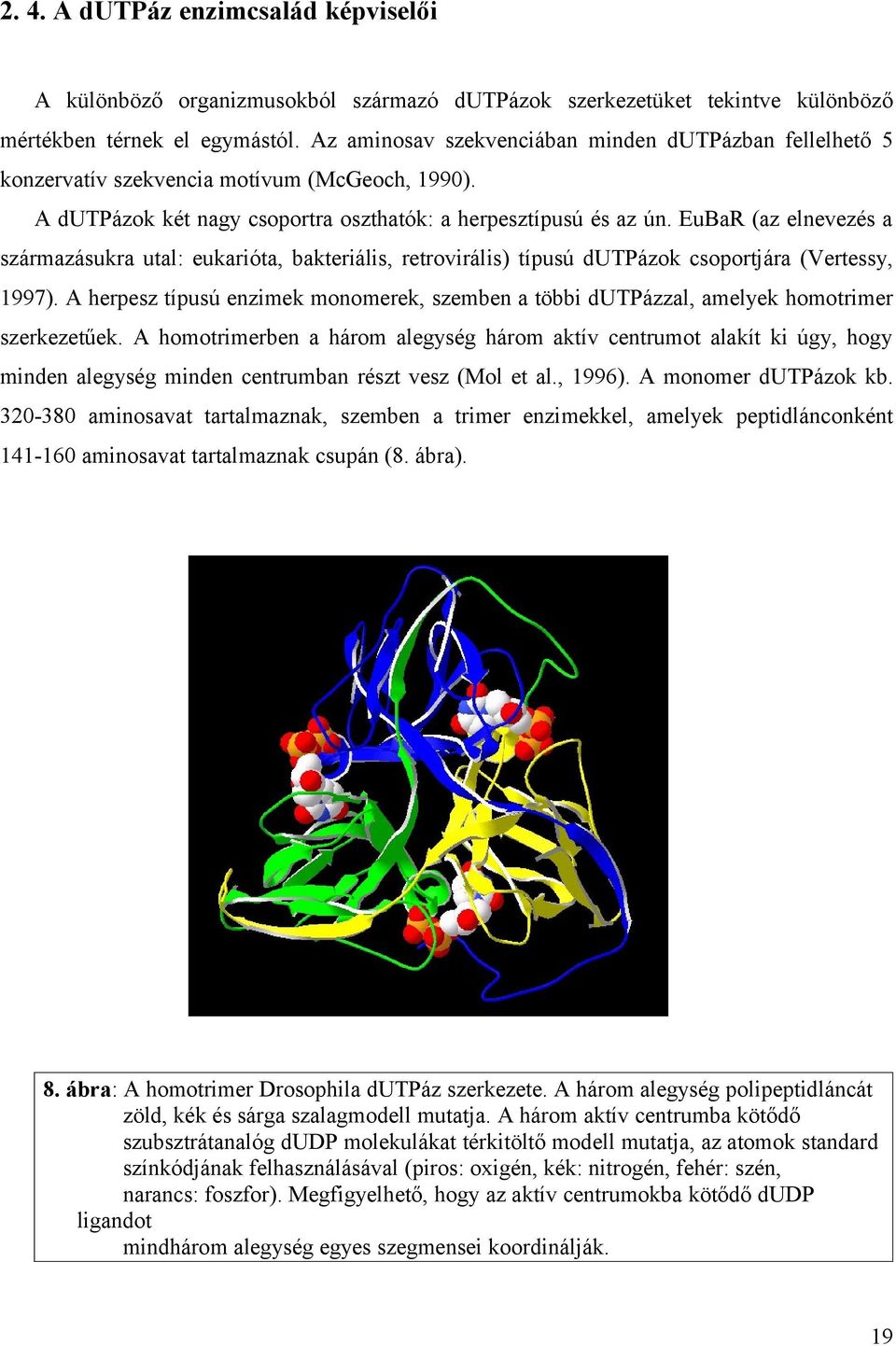 EuBaR (az elnevezés a származásukra utal: eukarióta, bakteriális, retrovirális) típusú dutpázok csoportjára (Vertessy, 1997).