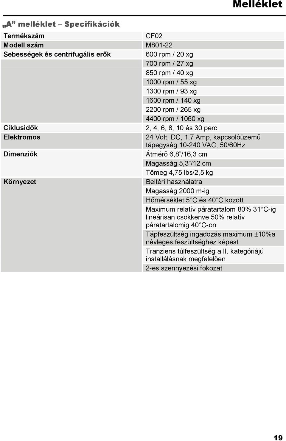 cm Magasság 5,3 /12 cm Tömeg 4,75 lbs/2,5 kg Környezet Beltéri használatra Magasság 2000 m-ig Hőmérséklet 5 C és 40 C között Maximum relatív páratartalom 80% 31 C-ig lineárisan csökkenve 50%