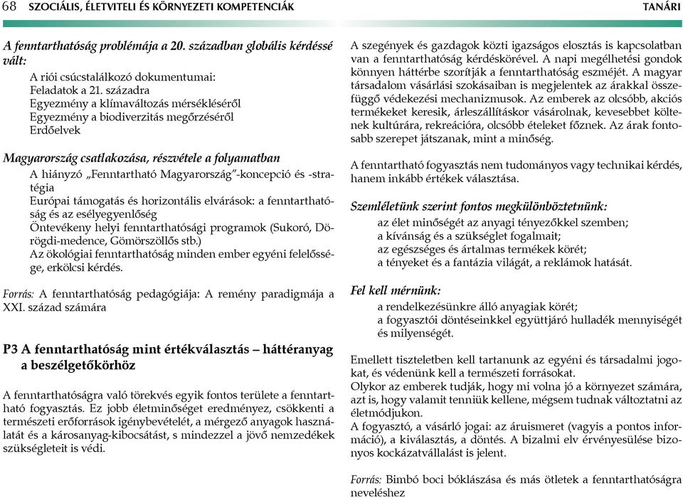 -stratégia Európai támogatás és horizontális elvárások: a fenntarthatóság és az esélyegyenlőség Öntevékeny helyi fenntarthatósági programok (Sukoró, Dörögdi-medence, Gömörszöllős stb.
