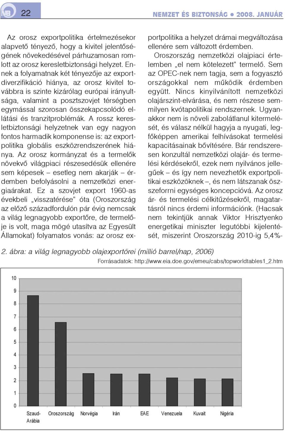 összekapcsolódó ellátási és tranzitproblémák. A rossz keresletbiztonsági helyzetnek van egy nagyon fontos harmadik komponense is: az exportpolitika globális eszközrendszerének hiánya.