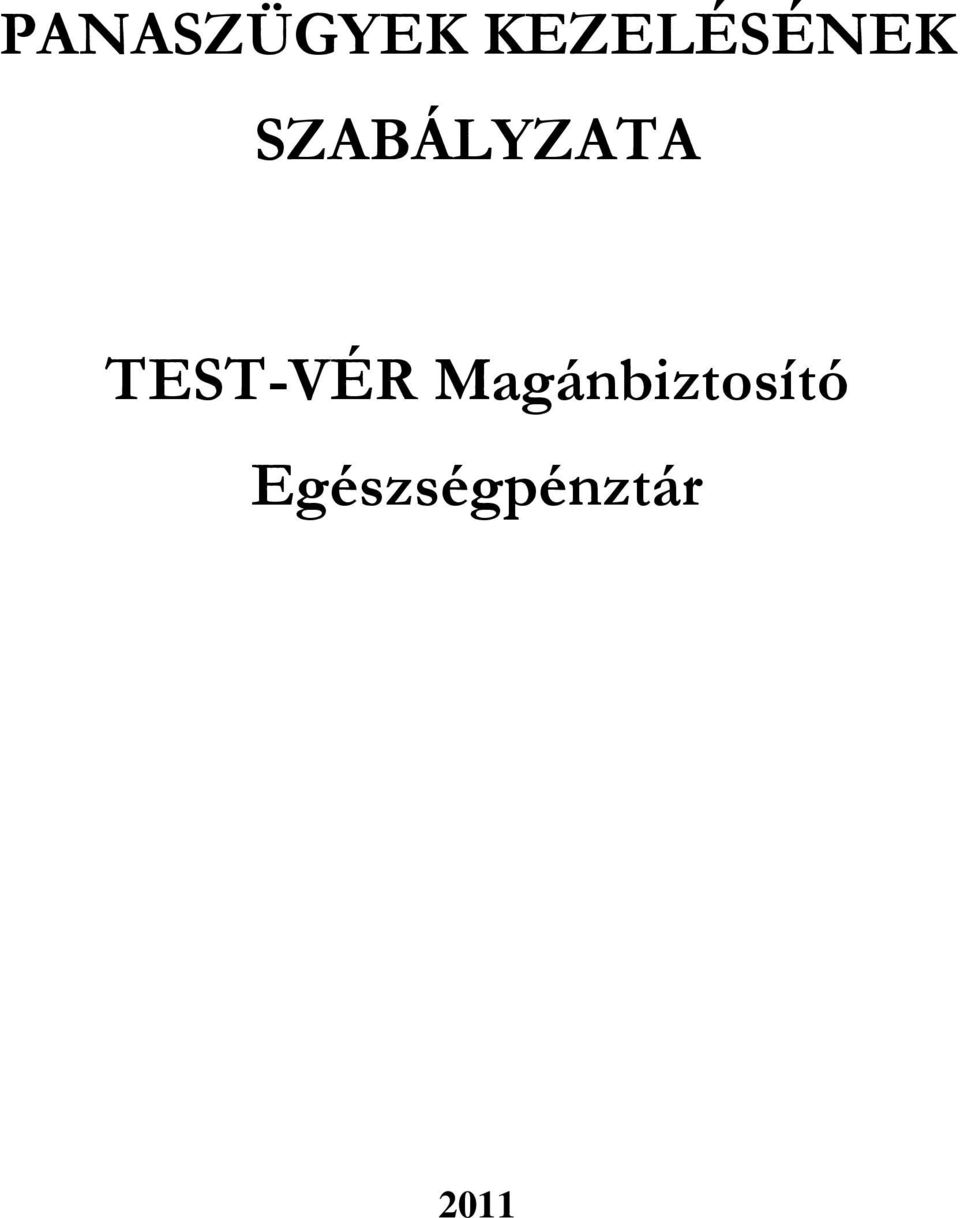 SZABÁLYZATA