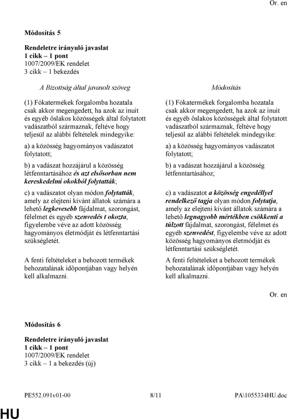 c) a vadászatot olyan módon folytatták, amely az elejteni kívánt állatok számára a lehető legkevesebb fájdalmat, szorongást, félelmet és egyéb szenvedés t okozta, figyelembe véve az adott közösség