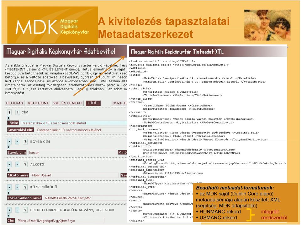 alapán készített XML (segítség: MDK