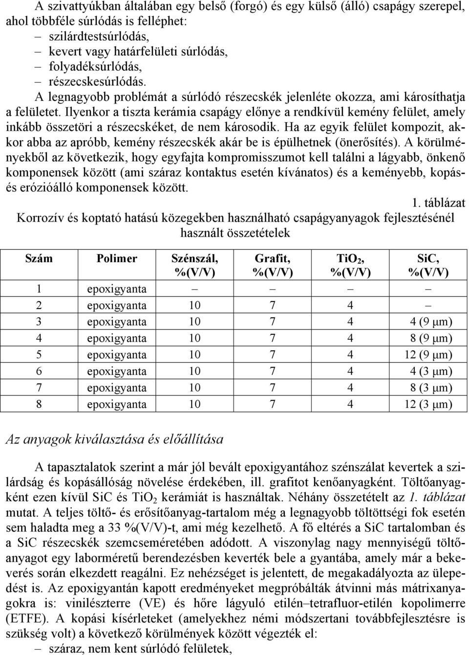 Ilyenkor a tiszta kerámia csapágy előnye a rendkívül kemény felület, amely inkább összetöri a részecskéket, de nem károsodik.