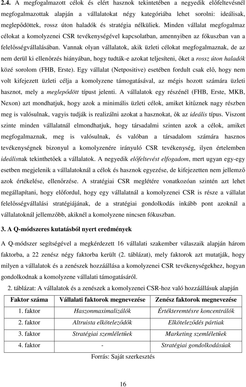 Vannak olyan vállalatok, akik üzleti célokat megfogalmaznak, de az nem derül ki ellenőrzés hiányában, hogy tudták-e azokat teljesíteni, őket a rossz úton haladók közé sorolom (FHB, Erste).