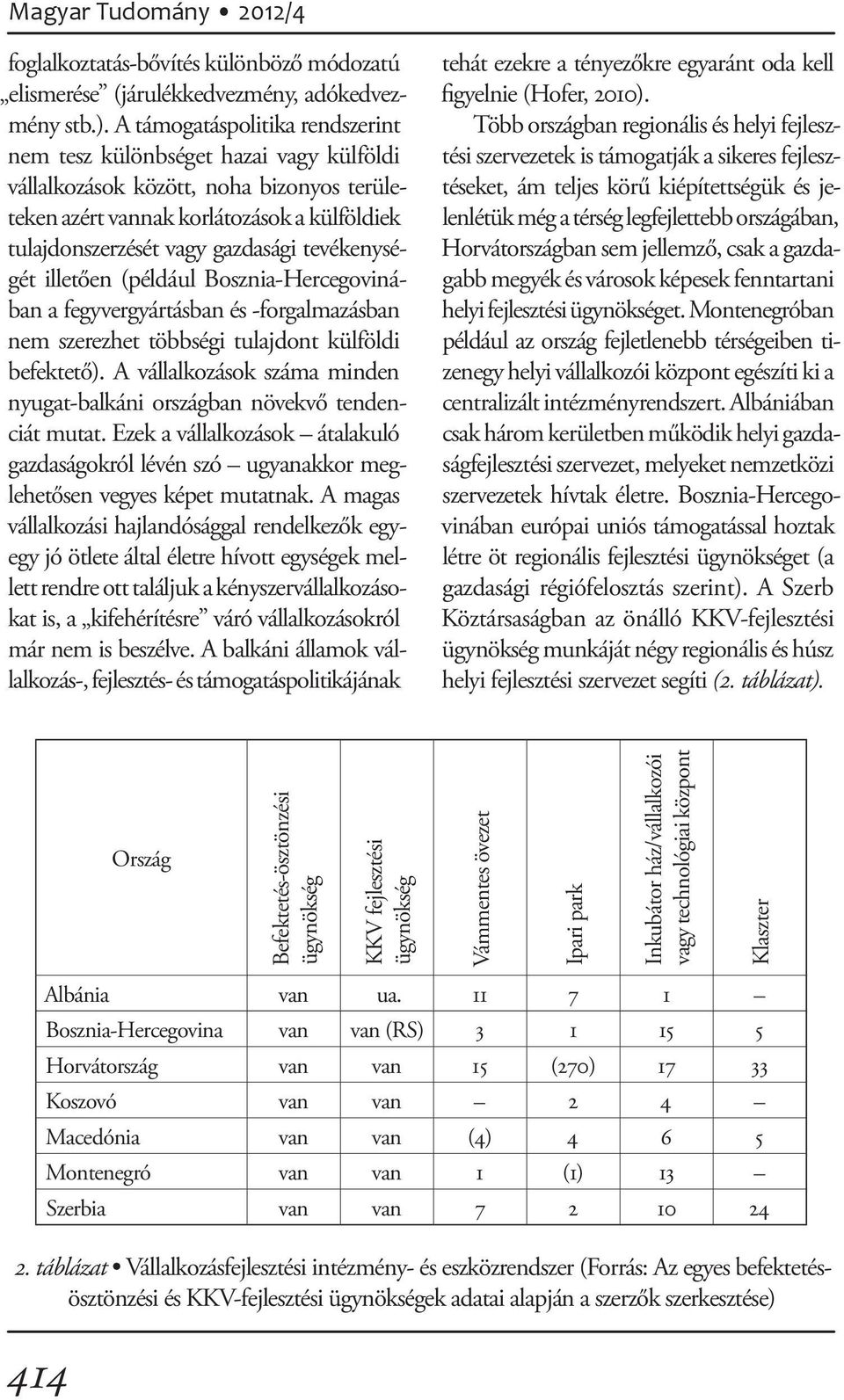 tevékenységét illetően (például Bosznia-Hercegovinában a fegyvergyártásban és -forgalmazásban nem szerezhet többségi tulajdont külföldi befektető).
