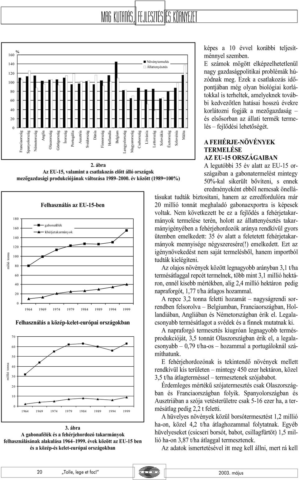 gabonafélék fehérjetakarmányok 1964 1969 1974 1979 1984 1989 1994 1999 Felhasználás a közép-kelet-európai országokban 1964 1969 1974 1979 1984 1989 1994 1999 3.